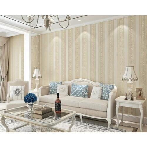 Beibehang papel de parede European retro 3D vertical bar non-woven wallpaper wall papers home decor papier peint hudas beauty