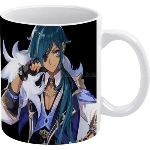 Kaeya ( Genshin Impact ) White Mug Custom Printed Funny Tea Cup Gift Personalised Coffee Mug Genshin Impact Anime Video Game Vid