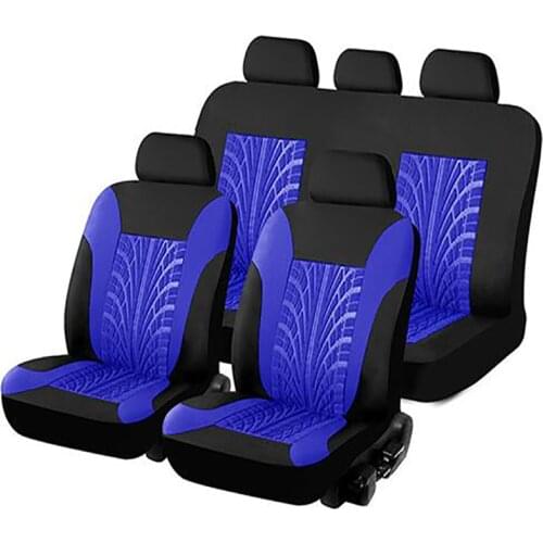 Car Seat Covers Set Universal Fit Most Cars Covers with Tire Track Detail Styling Universal Car Seat Protector