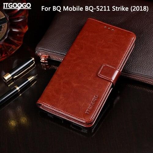 Case For BQ 5211 Case Cover High Quality Flip Leather Case For BQ 5211 Strike 2018 Cover Capa Phone bag Wallet Case