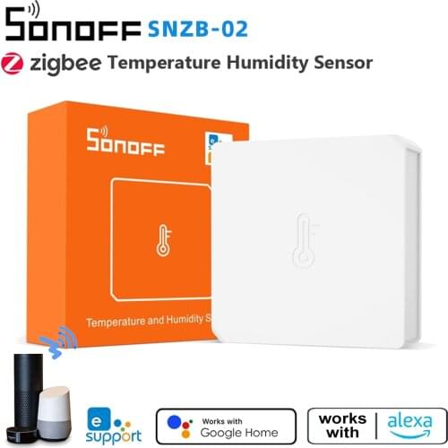3Pcs SONOFF SNZB-02 ZigBee Temperature And Humidity Sensor LowBattery Notification Works SONOFF ZigBee eWeLink APP Control