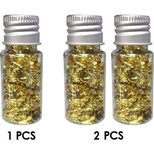 Gold Leaf Flake Imitation Gold Leaf Flake for Craft, Painting, Nails, Cake Decorations