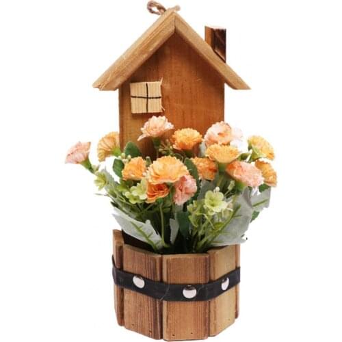 Artificial Lilac Bonsai Simulation Decoration Portable Wooden House Fake Potted Plant Simulation Flower Home Decoration