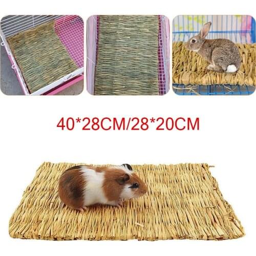 Hamster Straw Mat Small Animal Soft Grass Hamster House Guinea Pig Cage Bed House Pad Hamster Accessories