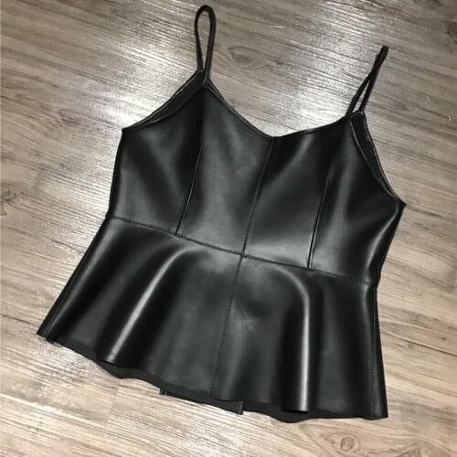 Leather real sheep genuine sling