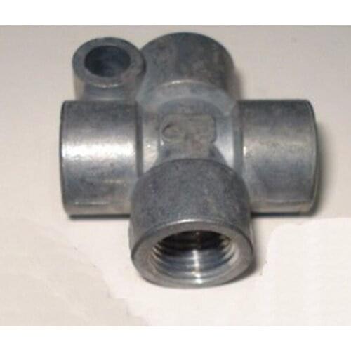 M8x1mm female Thread Cross 4 way Aluminum Lube Oil Piston Distributor Value Manifold Block for centralized lubrication system
