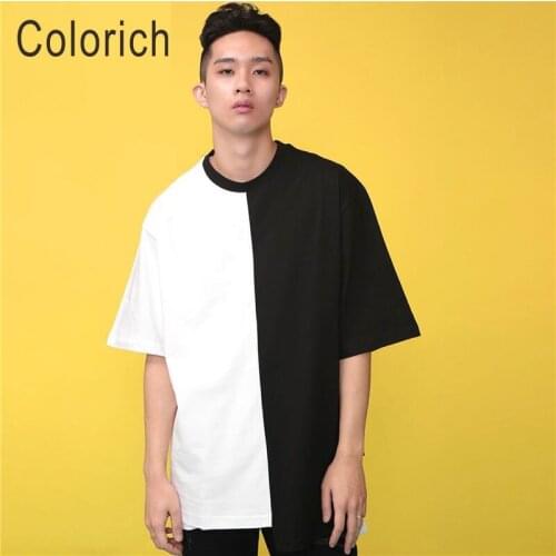 Rainbowtouches Wholesale Fashion Street Wear Mens Colorblock T Shirt