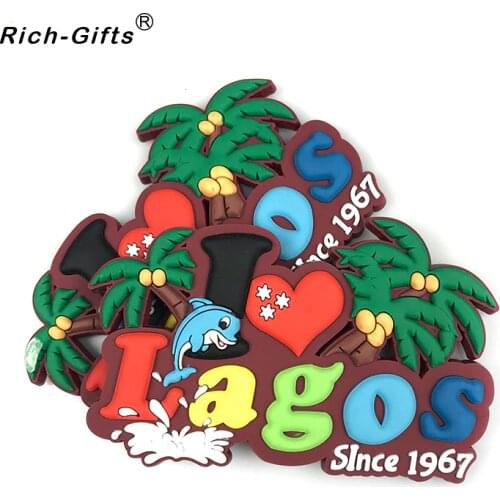 Custom logo PVC soft rubber Fridge Magnet Embossed and debossed Gift Tourist Souvenir promotional gifts