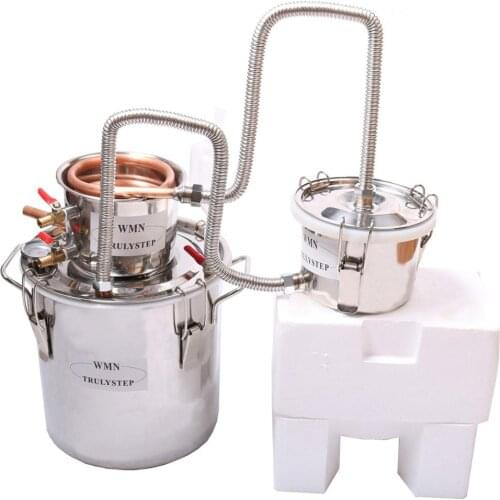 NEW 3 Pots DIY 5 Gal 20 L Alcohol Stainless Moonshine Still Water Wine Copper Distiller Boiler Spirits Keg Home Brewing Kit