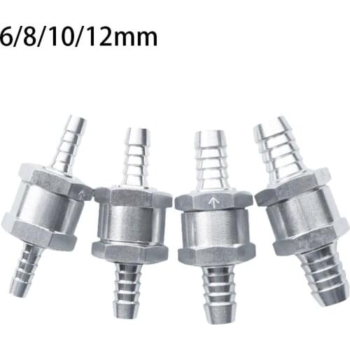 One Way 6/8/10/ 12mm 4 Size Valves Aluminium Alloy Fuel Non Return Check Valve One Way Fit Carburettor
