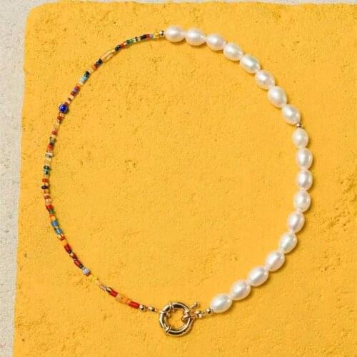 Boho large baroque freshwater pearl pendant necklace femme gorgeous luxury RAFEALE necklaces gift for women Christmas gifts