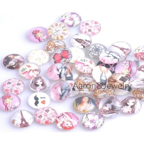 Half Round Beads flower Flatback Cabochon Scrapbooking Craft For Diy Jewelry findings 30pcs 18mm YKL0325