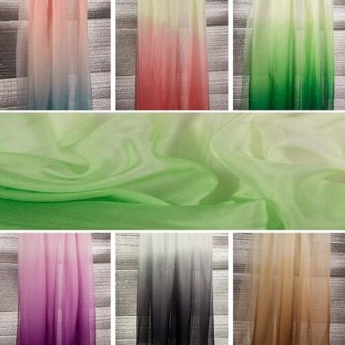 ON SALE Ombre Cosplay Chiffon Fabric Light DIY Dress Scarf Fabric Thin Summer Flowing Soft Silky Tencel Chiffon Fabric