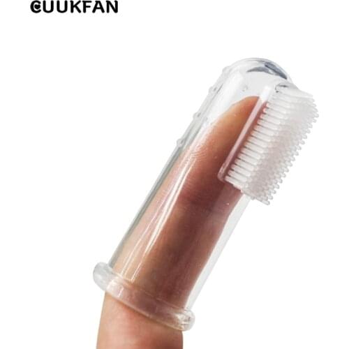 Silicone finger pet toothbrush Oral cleaning tools Cat and dog general-purpose safe and non-toxic