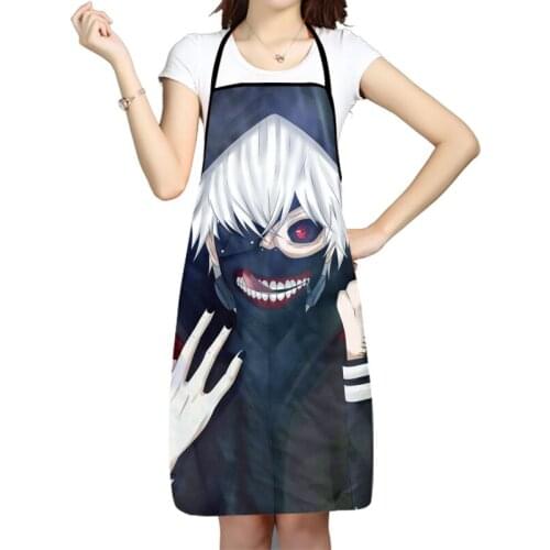 Tokyo Ghoul Anime Apron Kitchen Aprons For Women Men Bibs Household Cleaning Pinafore Home Cooking Apron For Manicure