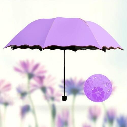 Tri-folding umbrellas, blooming umbrellas, plastic anti-ultraviolet sun umbrellas, outdoor sun and rain umbrellas