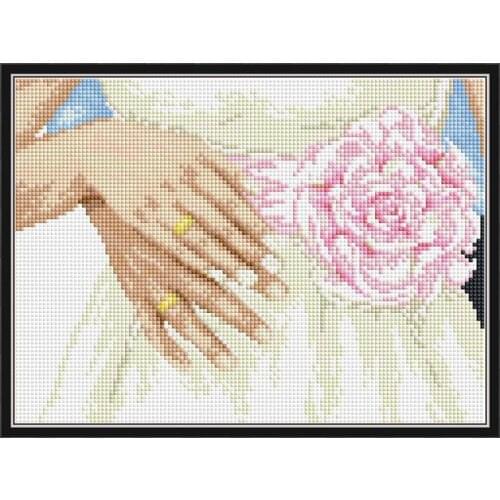 Everlasting Love Wedding Ring Chinese 5d Diamond Painting Full Square Christmas Decorations For Home Wedding Decoration Navidad
