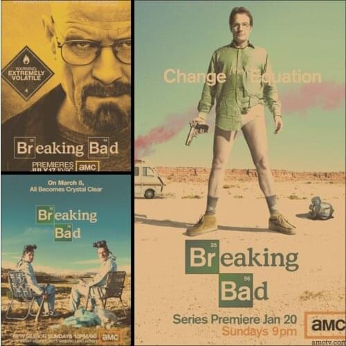 Vintage Posters Breaking Bad classic American drama kraft paper poster / BAR PUB HOME WALL DECOR