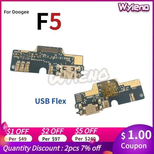 Wyieno Original F5 Charging Port Board For Doogee F5 Micro USB Charger Connector Flex Cable Plug Microphone MIC Vibrator