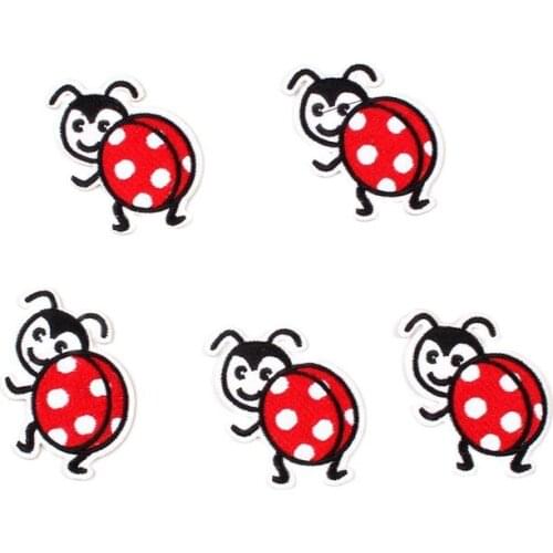 10pcs Iron On Cartoon Animal Stickers DIY Sewing Honey Bee Patches For Kids Clothes Hats Backpack Decoration Badge Acessories