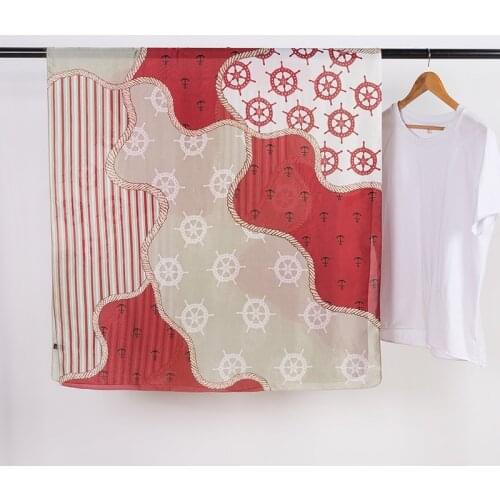 180*90cm TOP Silk Ship Anchor luxurious Scarves Women Foulard Square Hijab Scarf Ladies Shawl wrap muffler pareo female hijab