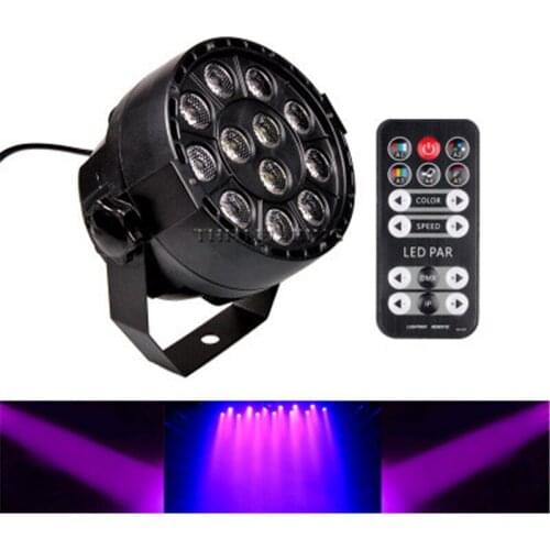 36W UV LED Stage Light Sound Active 12 LEDs Auto DMX Ultraviolet Strobe Par Black Lights For Disco light DJ Projector Party