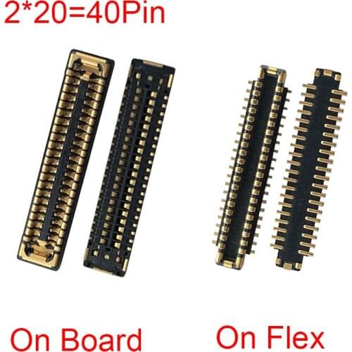 5pcs 40 Pin LCD Display Screen FPC Connector On Motherboard Flex Cable For Huawei P40 P40pro+ P40Pro Maimang 9 Enjoy 20 Plus