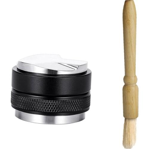 53mm Espresso Distributor&Tamper,Dual Head Coffee Leveler,Adjustable Depth Coffee Distributor Tampers(with Clean Brush)