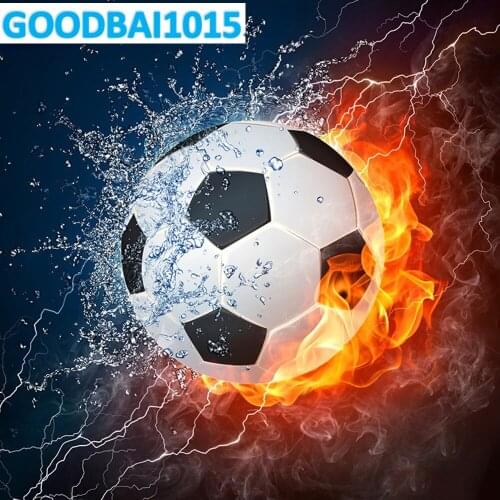 5d Square /round Diamond Painting Football Diamond Embroidery Full Drill Diy Mosaic Cross Stitch Kits for Living Room Decor