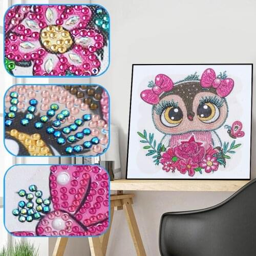 5D Special Shaped DIY Diamond Painting Cross Ctitch Animal Kits 5D Diamond Mosaic Embroidery Owl Mosaic Painting Home Decoration