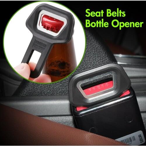 Car Safety Belt Buckle Clip Car Bottle Opener for Nissan Geniss Juke Almera Primera pathfinder Sentra Versa Altima Sentra PATROL