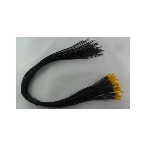 Free ship 100pcs/lot NTC thin film thermistor temperature sensor 100K 1% 3950 terminal wire 0.5m with paralled cable ntc