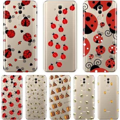 For Huawei Mate 7 8 9 10 20 Lite Phone Case Silicone Soft Bee Ladybug Pretty Aesthetic Back Cover For Huawei Mate 9 10 20 Pro