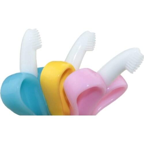 Baby Fruit Banana Teether Training Toothbrush Baby Molar Stick Fruit Food Silicone Bite Fun Play Mouth