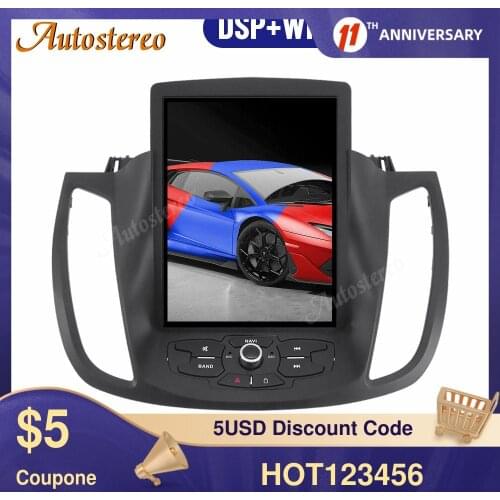 For Ford KUGA 2013-2017 Wireless Carplay Tesla Style Android 9 Car GPS Navigation Stereo Head Unit Multimedia Player Auto Radio