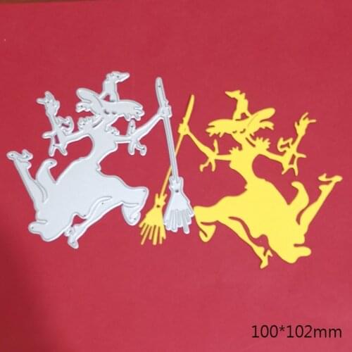Halloween Witch Metal Steel Cutting Dies Craft Knife Blade Punch Die Stencils for Scrapbooking Paper Card Making Die 2021 new