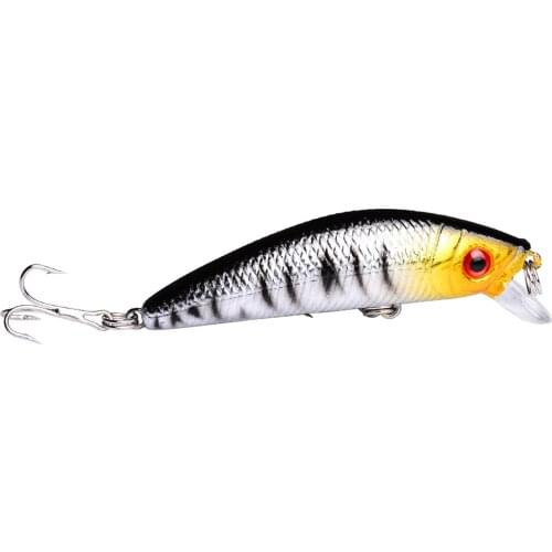 1PCS Quality Laser Minnow Fishing Lure 8g/7cm Hard Crankbait Wobblers Artificial Floating Jerkbait Trolling Bass Isca Carp F