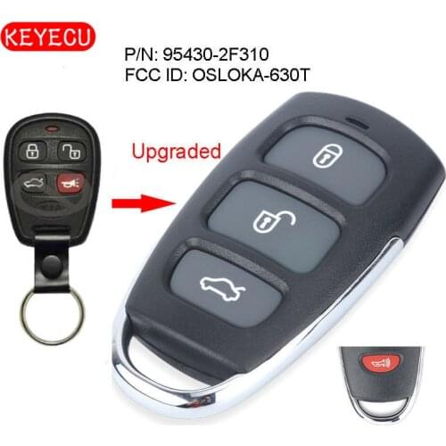 Keyecu Upgraded Keyless Entry Remote Key 3+1 Button Fob for Kia Spectra 2003-2007 FCC: 95430-2F310