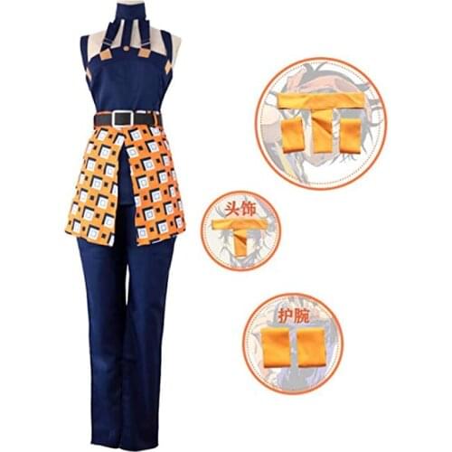 Halloween Party Costumes JoJos Bizarre Adventure Cosplay Costume Ghirga Narancia Uniforms Men Women Cosplay Outfit Dress