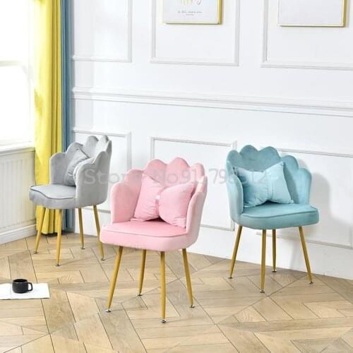 Makeup chair net red ins chair girls cute bedroom dressing table chair light luxury nail back simple home