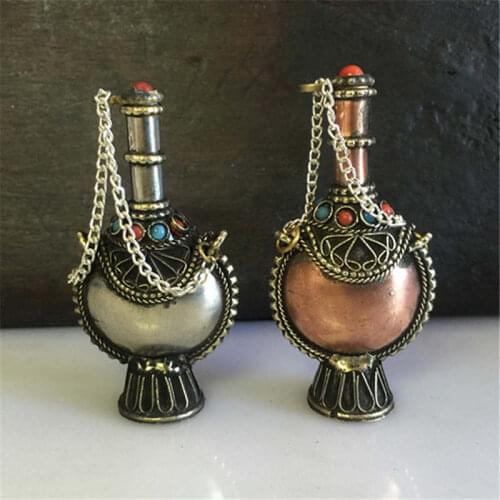 BYH003 Tibetan handcrafted Snuff Bottle Copper lovely Bottle Amulet Pendant