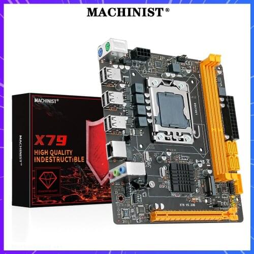 MACHINIST X79 Motherboard LGA 1356 Support Intel Xeon E5 Processor DDR3 ECC/NON-ECC Ram Memory Dual channel Mini-DTX X79 V5.33B
