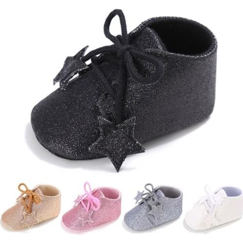 Newborn Baby Boys Girls First Walkers Baby Moccasins Shoes Soft Cotton Soled Laceup Footwear Baby Sneakers 0-18 Month
