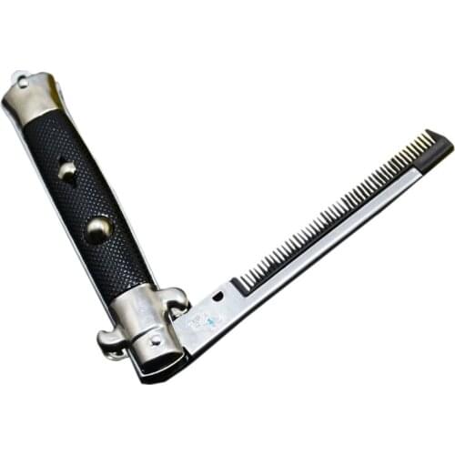 1Pcs Foldable Combs Hair Trimmer Comb Brush Accessories Butterfly Men Women Pocket Knife Shape Comb