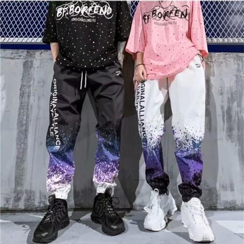 New High quality Mens Pnats Japan Style Streetwear Gradient Harem Pants Men Casual Harajuku Mens Sweatpants Fashion Men Pants