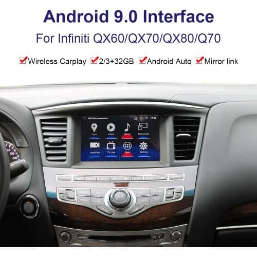 Android system car Radio player Video interface for Infiniti QX/QX60/QX70/QX80/Q70 GPS navigation interface support Youtube