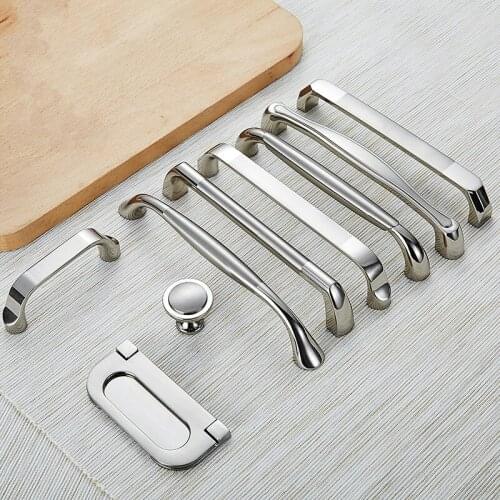 Zinc Alloy Modern Cabinet Handles Kitchen Cupboard Door Pulls Drawer Knobs Handles Wardrobe Pulls Furniture Handle