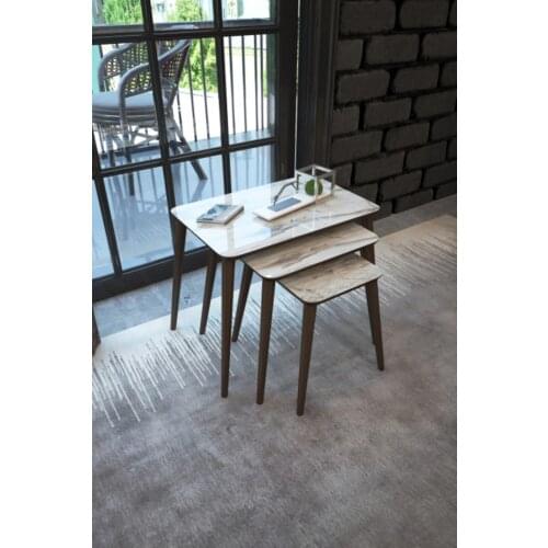 Modern Triple Zigon coffee table Ephesus coffee tables table basse furniture living room table