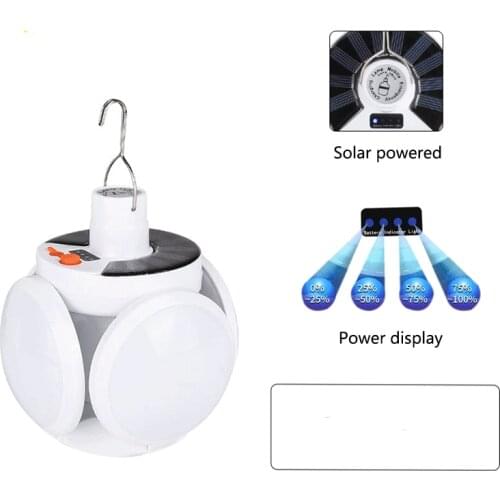 Wonderlife LED Bulb Solar Light Outdoor Waterproof Emergency Solar / USB Cable Rechargeable Bulb Light Camping Garden Lighting