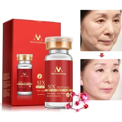 Six Peptides Face Serum Repair Concentrate Rejuvenation Emulsion Anti Wrinkle Serum Anti-aging Essence Hyaluronic Acid Skin Care